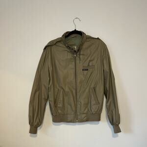 Vintage Gray 1980s Members Only Bomber Jacket - Rainbow Tag (Size 42 | L-XL)